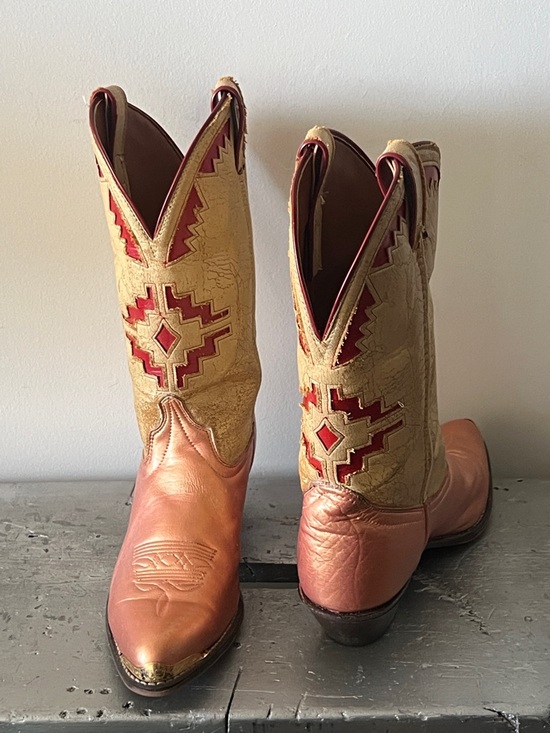 Shoes - Vintage Cowboy Boots- Aztec Navajo Southwest